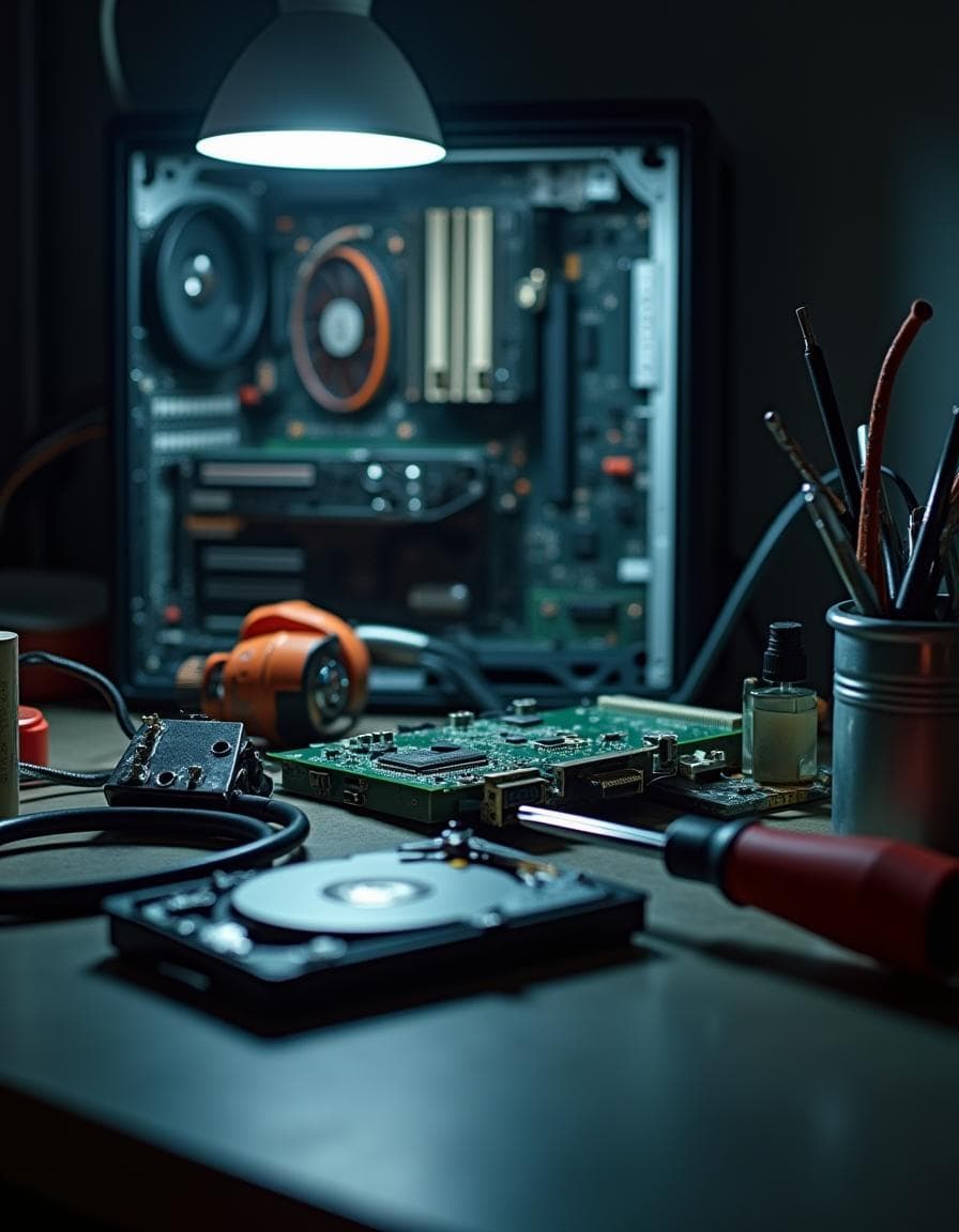 Workstation setup for PC building and maintenance