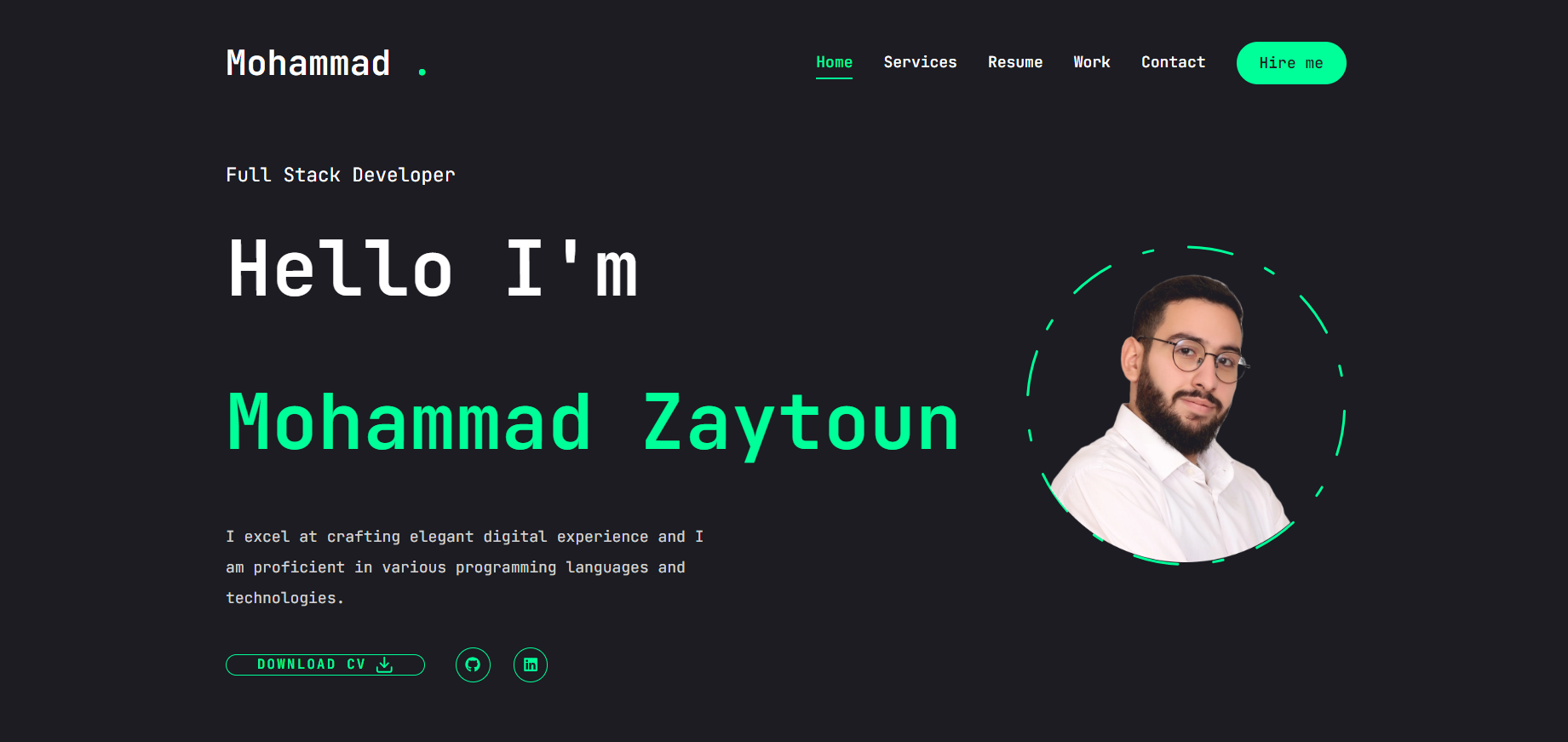 Portfolio Suite — live site preview