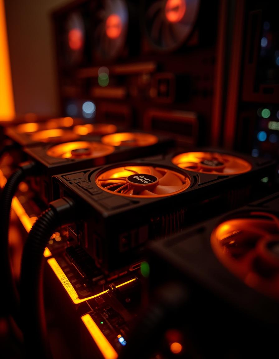 High-performance GPU setup for mining or rendering